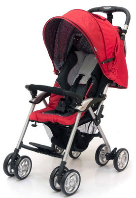 Прогулочная коляска Jetem Elegant black/red