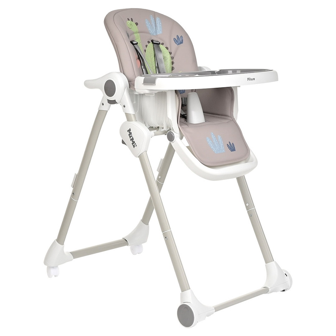 Детский стул для кормления Pituso Mimi Beige Dino/Бежевый Дино