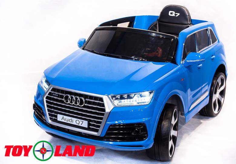Детский электромобиль Toyland Audi Q7 высокая дверь синий краска