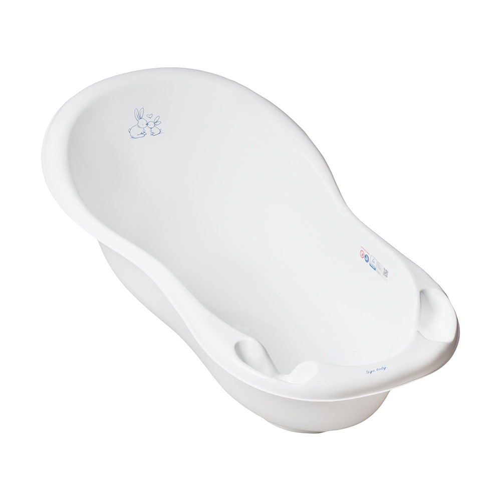 Детская ванна Tega Baby Little Bunnies (Кролики) со сливом 102 см KR-005-103 белый