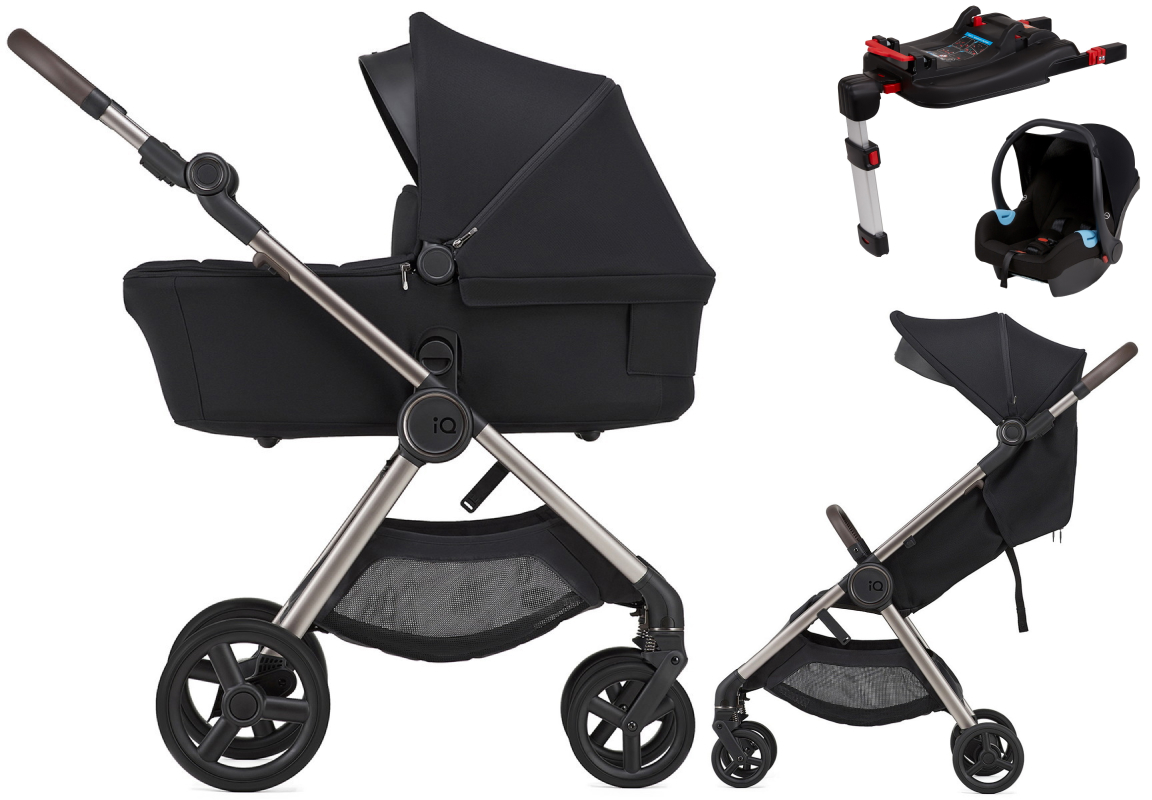 Детская коляска Anex IQ Premium 4 в 1 и автокресло Biuco BC100B + База Anex Karwala ISOFix без адаптеров smoky