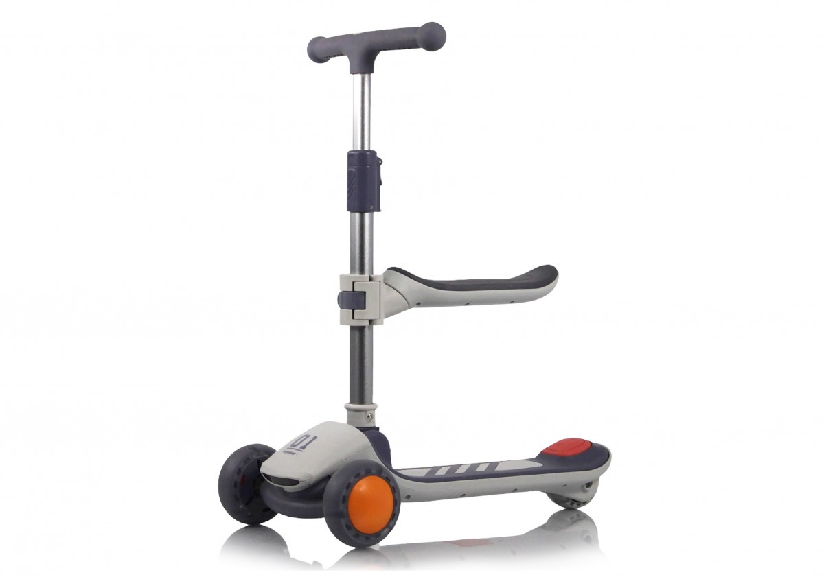 Детский самокат-беговел RiverToys HB-801 HB-801-WHITE-PURPLE/бело-фиолетовый