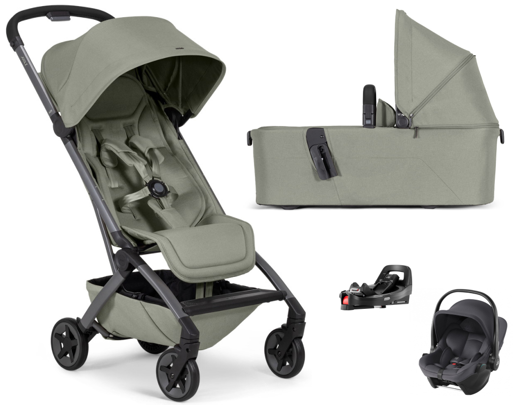 Коляска 2 в 1 Joolz Aer 2 и автокресло Baby-Safe Core Midnight Grey и база Vario Base 5Z Sage green