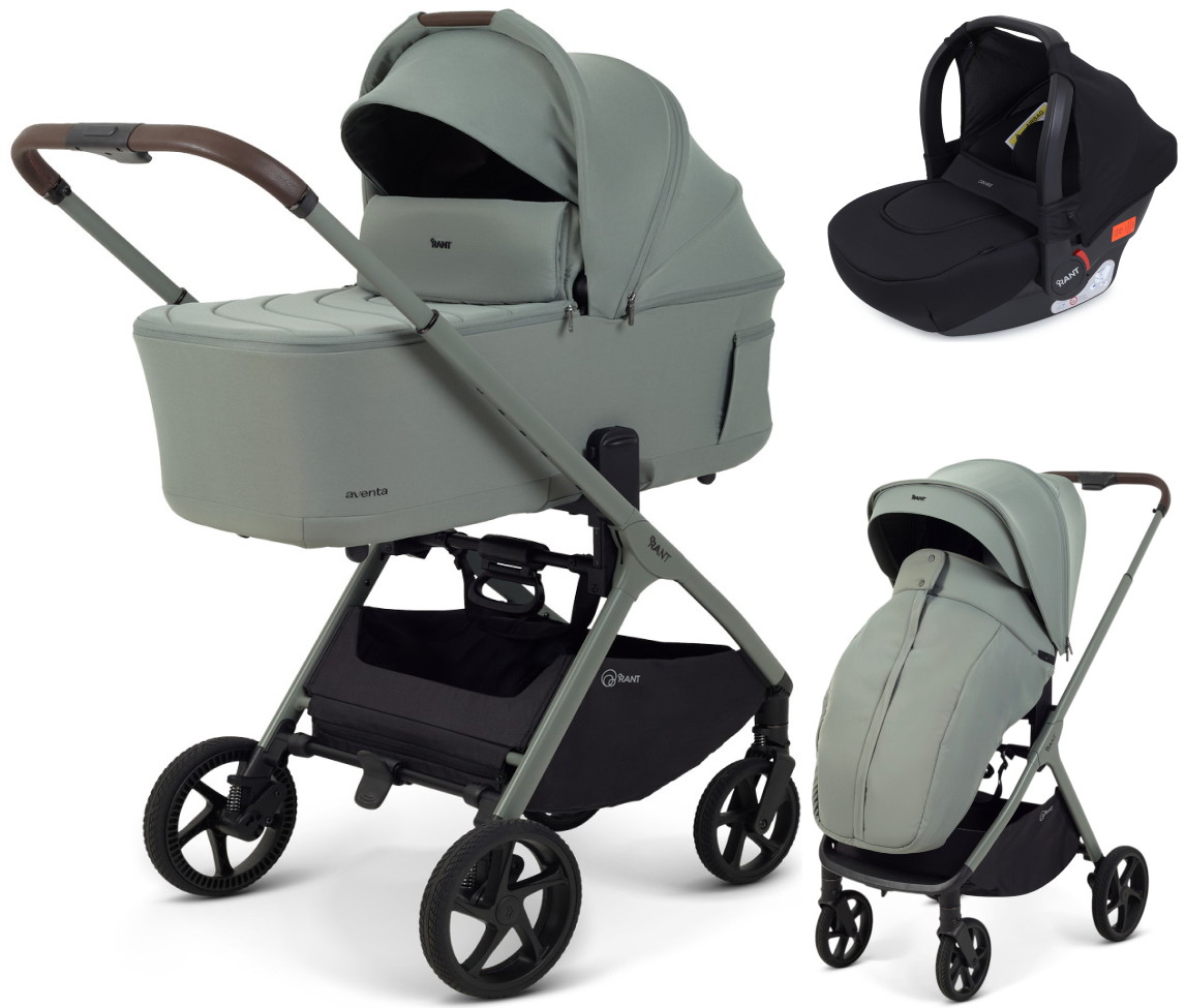 Детская коляска Rant Aventa 3 в 1 с автокреслом Cruise Black Olive