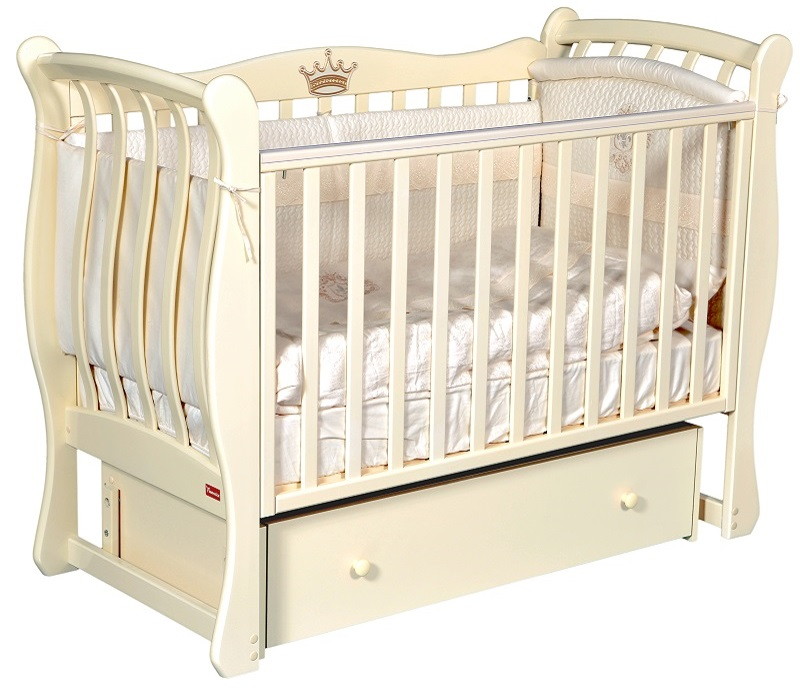 Детская кроватка Francesca Andrea Elegance с маятником слоновая кость