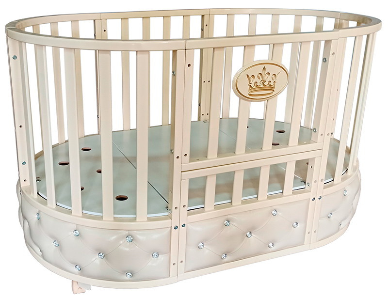 Детская кроватка Palermo Betty Elegance 6 в 1 с маятником слоновая кость