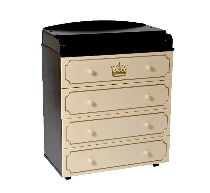 Детский пеленальный комод Антел Nikol МДФ 80/4 венге-слоновая кость