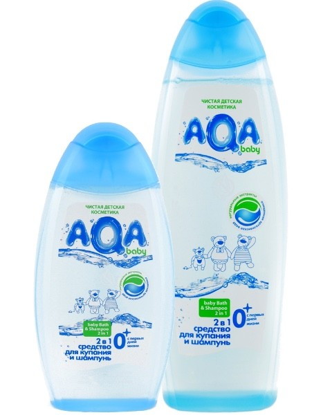 Средство AQA baby для купания и шампунь 2 в 1 250 мл