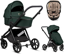 Детская коляска Tutis Mio 3 Plus Essential New 3 в 1 с автокреслом Beno Beige 1622240 Pacific Green