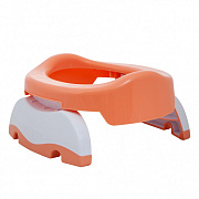 Дорожный горшок Potette plus складной, 3 одноразовых пакета персиковый