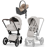 Коляска Cybex Priam V Chrome Style Cloud T Cozy Beige Plus Base T 4 в 1 City Grey