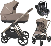 Детская коляска 3 в 1 Espiro Miloo 2.0 и автокресло Pi Graphite 319 perfect beige