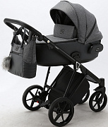 Детская коляска Adamex Porto 3 в 1 PO-PS35 (Т.СЕР+Т.СЕР.КОЖА)