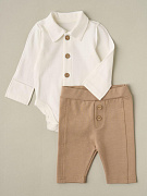 Боди, штанишки Little Star 72202 (ЧЗ-мз) крем/бежевый 62