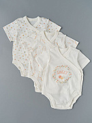 Боди на запахе Little Star Sweet кулир 3 шт 7123 крем 62