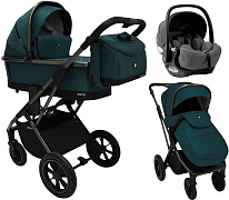 Коляска 3 в 1 Sweet Baby Rocco Air + автокресло Premier Grey Green (Air)