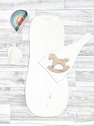 Комплект для новорожденного Mjolk Молочный пеленальный кокон, шапочка, антицарапки 56