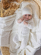 Комплект НаследникЪ Выжанова Колосок комбинезон и шапка НВ-МТ-069 ЧЗ экрю