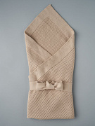 Плед вязаный и лента Little Star Классика 90х90 см песочный