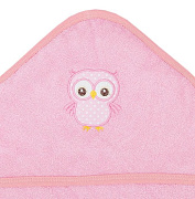 Детское полотенце с уголком Alis Зверята new махровое 105х105 см розовый