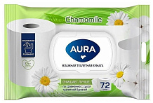 Влажная туалетная бумага Aura Nice big-pack с крышкой 72 шт