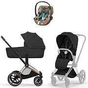 Коляска Cybex Priam V Rosegold Style Cloud T One Love 3 в 1 Sepia Black