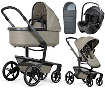 Детская коляска 3 в 1 Joolz Day 5 и автокресло Britax Roemer Baby-Safe Pro Classic Deep Black + конверт в подарок Sage green