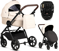 Детская коляска Tutis Leo 3 Plus 3 в 1 с автокреслом Beno Black 1582228 Caramel
