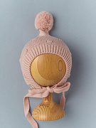 Шапочка вязаная Little Star Pom-Pom Гномик 003 (5172) (ЧЗ-нк) пудровый (королевский розовый) 36