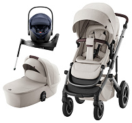 Коляска 3 в 1 Britax Roemer Smile 5Z LUX и автокресло Baby-Safe PRO Style Night Blue + Vario Base 5Z Soft Taupe