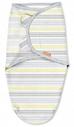 Конверт на липучке Summer Infant Swaddleme размер S/M, полоски/желтый/серый