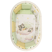 Комплект в детскую кроватку Альма-Няня Доброй ночи подушки 6 пр. енотик new