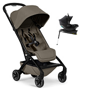 Прогулочная коляска Joolz Aer 2 и автокресло Baby-Safe Core Space Black и база Baby-Safe Core Hazel brown