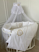 Комплект в кровать Lappetti Лаппетти для овальной и прямоугольной кроватки 6 предметов белый