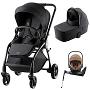 Коляска 3 в 1 Britax Roemer RIO Style и автокресло Baby-Safe PRO LUX Warm Caramel + Vario Base 5Z Carbon Black