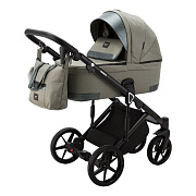 Детская коляска Adamex Marco 3 в 1 GA14 (Т. ЗЕЛ. РОГОЖКА+ Т.ЗЕЛ. ПЕРЛ КОЖ. ОТДЕЛКА)