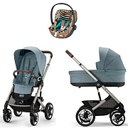 Коляска Cybex Talos S Lux TPE complete Cloud T One Love 3 в 1 Stormy Blue с дождевиками