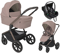 Детская коляска 3 в 1 Espiro Noble и автокресло PI Black 08 peony
