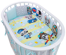 Комплект в детскую кроватку Indigo Малыши 6 предметов пилоты