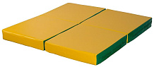 Мат КМС № 11 складной (100 х 100 х 10) зелено/желтый