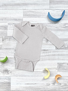 Боди Mjolk Песочный серый с длинным рукавом 62