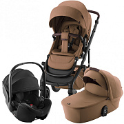 Коляска 3 в 1 Britax Roemer Smile 5Z LUX + автокресло Baby-Safe PRO Space Black Warm Caramel / Space Black