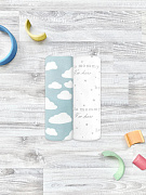 Пелёнки Mjolk трикотажные 2 шт 120х85 см Облака/Hello Mommy