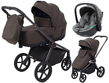 Детская коляска Rant Flex Therm Soft 3 в 1 с автокреслом Miro Olive Shine Brown