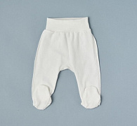 Ползунки на резинке Little Star хлопок интерлок однотонные 81402 (ЧЗ-мз) крем 62