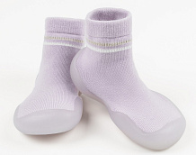 Ботиночки-носочки детские Amarobaby First Step с дышащей подошвой лавандовый 24
