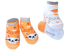 Набор детских носочков Uviton 2 пары 0184 ЧЗ Зайчик Love 56
