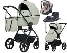 Детская коляска Rant Teo Soft 4 в 1 с автокреслом Miro Beige и базой Sage