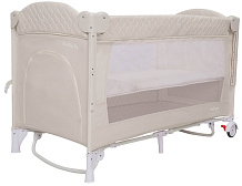Манеж-кровать Indigo Bon-Bon Toy 2 уровень с подвесными игрушками светло-бежевый