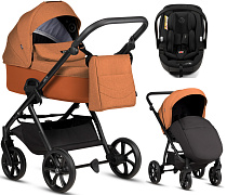 Детская коляска Tutis Leo 3 Plus 3 в 1 с автокреслом Beno Black 1582280 Orange
